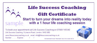 Gift Certificate Life SUccess Coaching