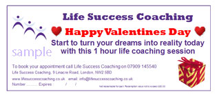Valentines Day Gift Certificate Life Success Coaching